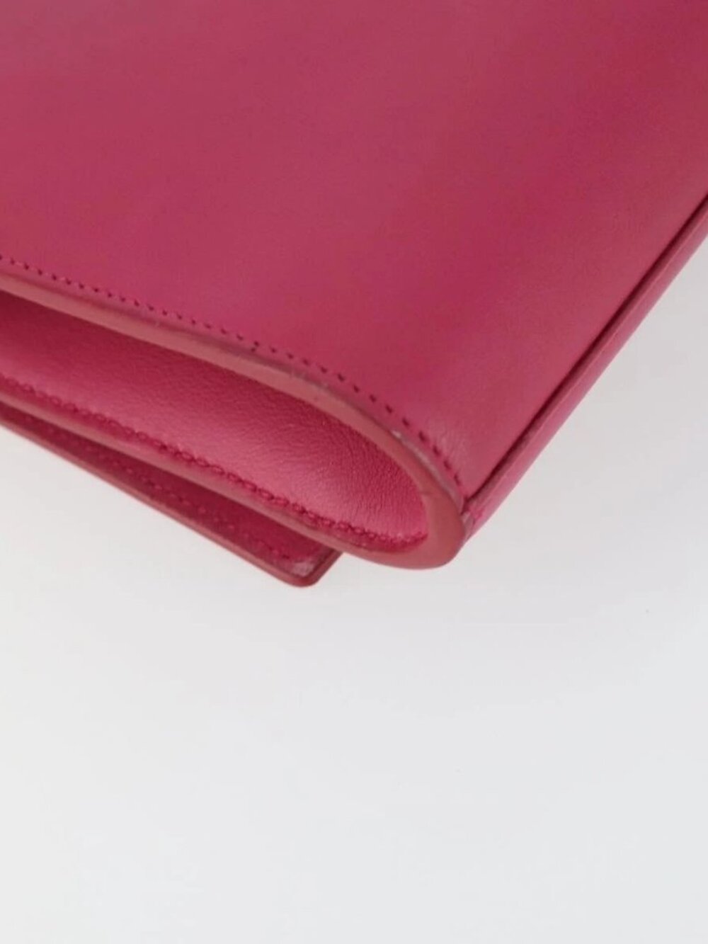 SAINT LAURENT Clutch Bag Leather Pink Gold 311213 Auth 169070V - Picture 4 of 16